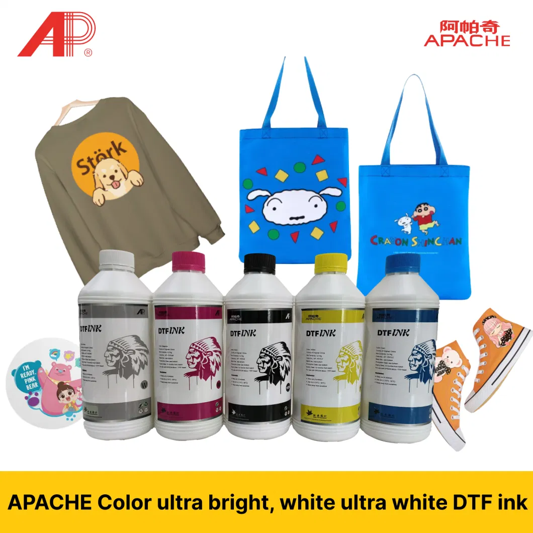 1000ml Cmyk White Dtf Pet Film Pigment Printing Ink for Digital Dtf Inkjet T-Shirt Printers